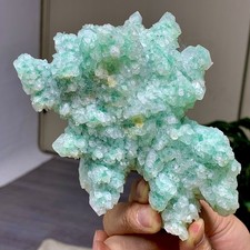 582G Rare green Phantom Strawberry Crystal Clusters Mineral Specimen