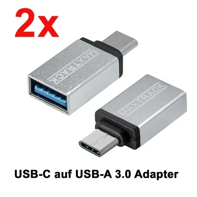 USB-C Adapter auf USB-A 3.0 Buchse Stecker High Speed für Laptop Smartphone Auto - Bild 1 von 4