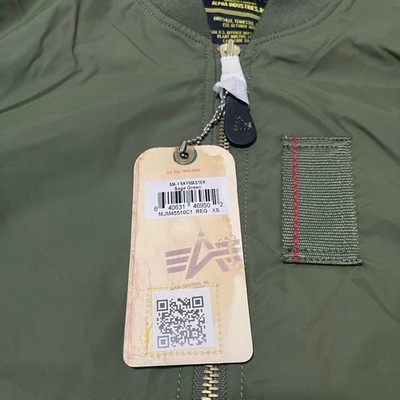 Alpha Industries Jacket Mens XS Sage Green MA-1 Skymaster Bomber