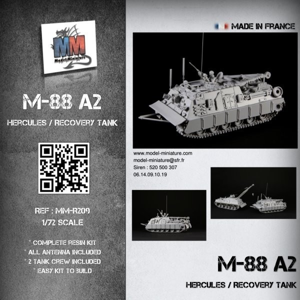 Kit M-88 A2 HERCULES 1/72 pour reconstitutions et décors militaires