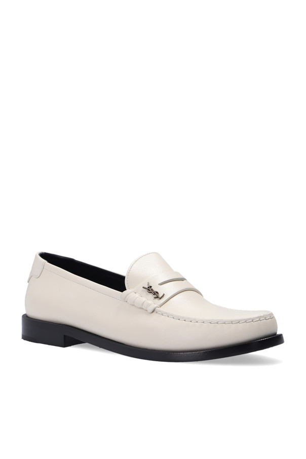 Saint Laurent - Women - Embellished loafers - Cream thumbnail 4