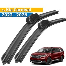 2Pcs Front Windshield Flat Wiper Blades Set For Kia Carnival 2022 - 2026 26" 20"