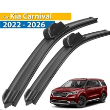 2Pcs Front Windshield Flat Wiper Blades Set For Kia Carnival 2022 - 2026 26" 20"