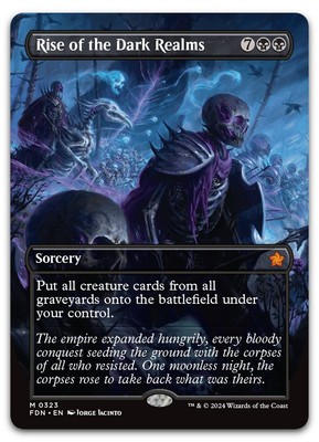 Rise of the Dark Realms (Borderless) #323 (NM) Foundations FDN Magic MTG