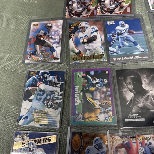 BARRY SANDERS KARTEN LOT (28 insgesamt) zufällige Jahre - alle in Schutzhüllen - Bild 8 von 10