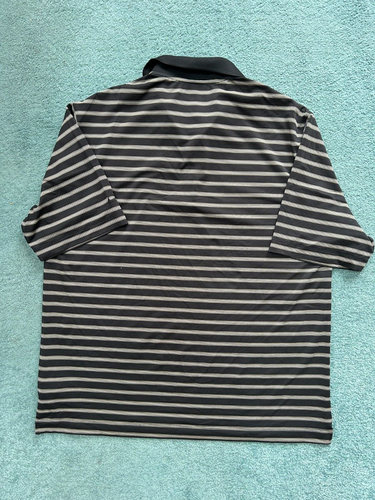 NIKE LARGE FIT DRY BLACK BEIGE & WHITE BANDS GOLF POLO SHIRT / TOP - 第 3/4 張圖片