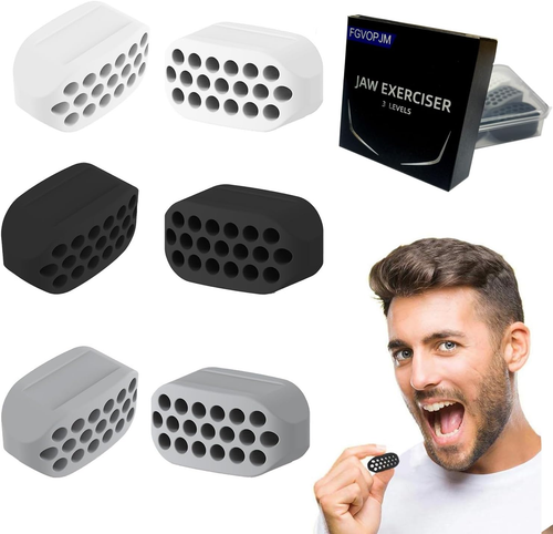 Jawline Exerciser for Man and Woman 3 Resistance Levels (6 pcs)BPA Free Silicone - Picture 8 of 12