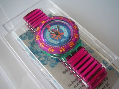 SWATCH SCUBA-FLEX CHERRY DROPS - NEUWARE -L- PRETTY IN PINK - TRAUM-SWATCH