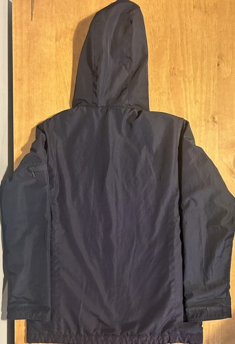 Maine New England Woman's Coat/Jacket, Reversible Hooded Navy/ White, Size UK 10 - Picture 5 of 12