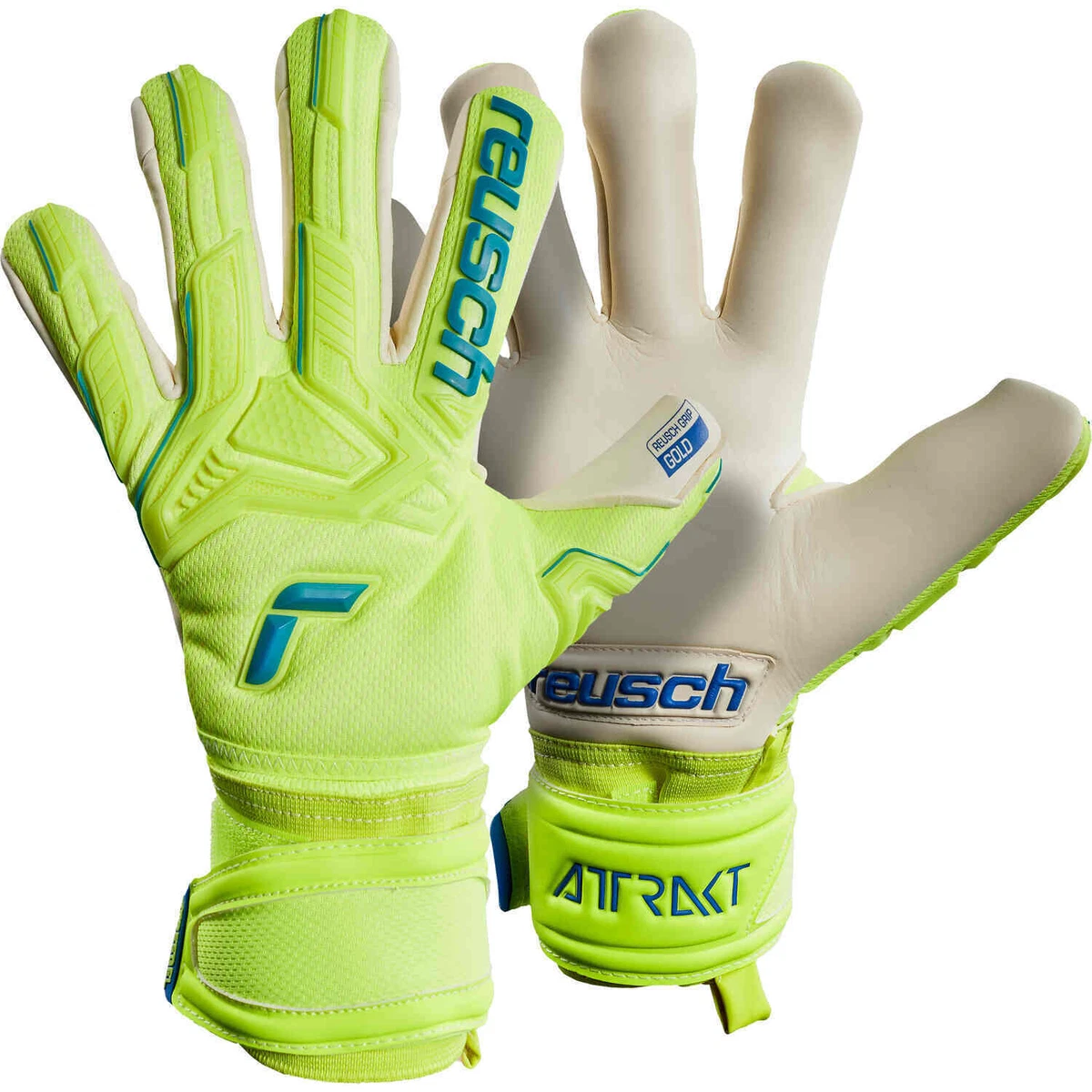 Reusch Men s Attrakt Freegel Gold Finger Support Soccer Gloves