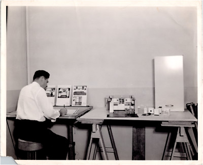 Seay's Appliances Worker & Miniature Layouts Roanoke Virginia 1948 Vintage Photo