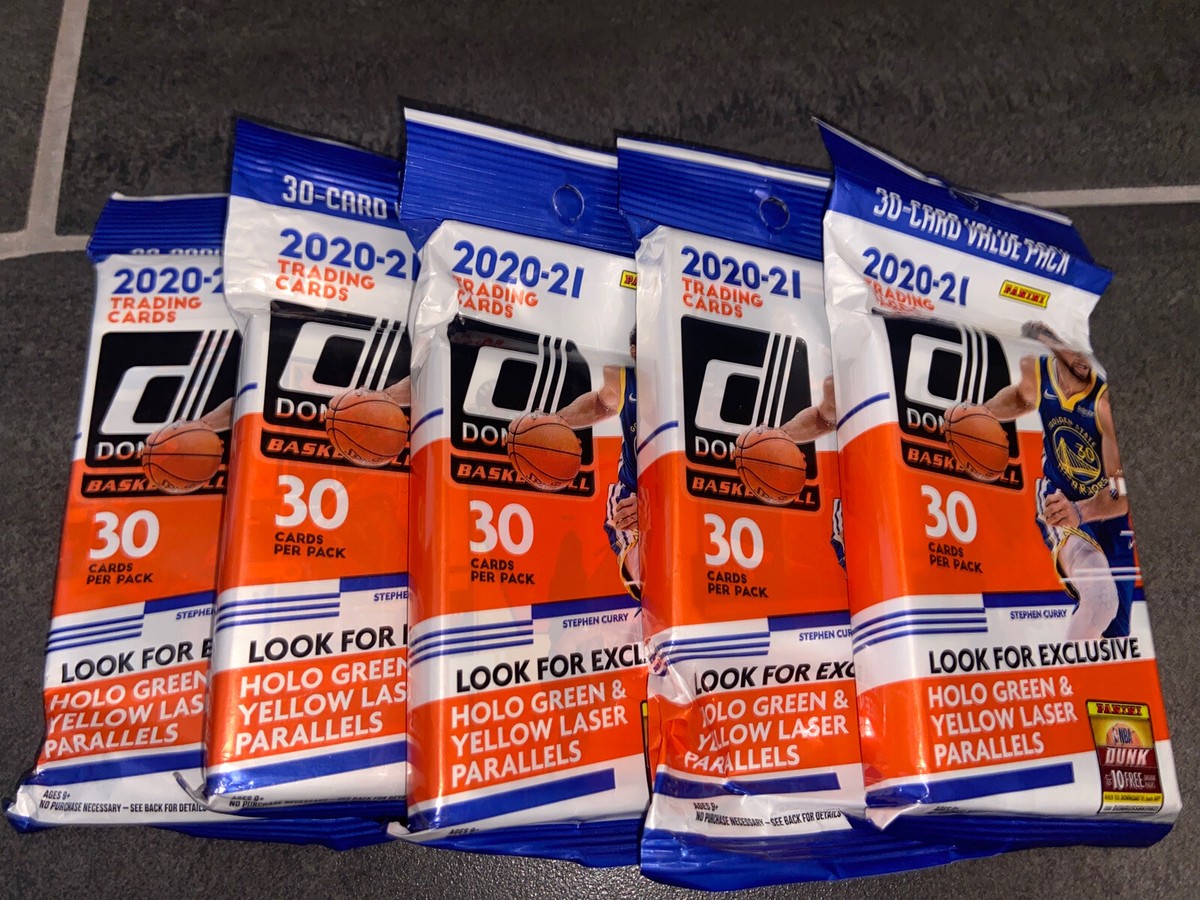 Sealed 2020-2021 Panini Donruss NBA Basketball Value Pack 30 Pack