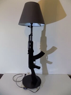 LAMPE DESIGN AK47 KALASHNIKOV NOIR (chevet bureau table salon lamp kalash ak gun