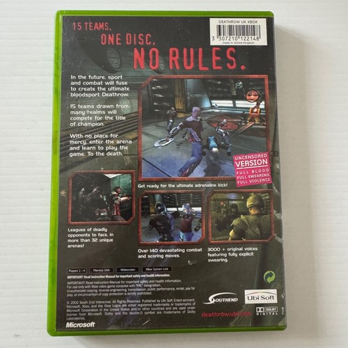 Deathrow Xbox Original Game + Manual - Good Condition!! - Picture 2 of 3
