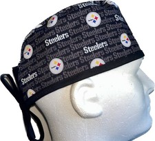 NFL Pittsburgh Steelers Small Logo Scrub Hat Chemo Cap