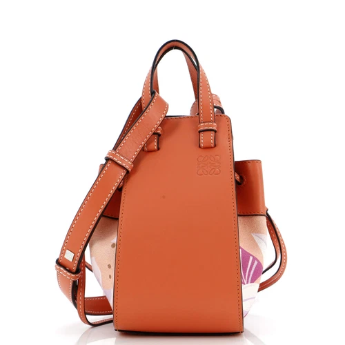 Loewe Hammock Bag Leather and Printed Canvas Mini