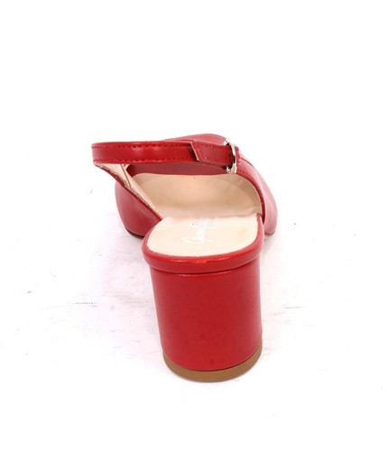 Gianni Ferrante 791a Red Leather Slingback Slides Heels Sandals 34 / US 4 - Picture 5 of 8