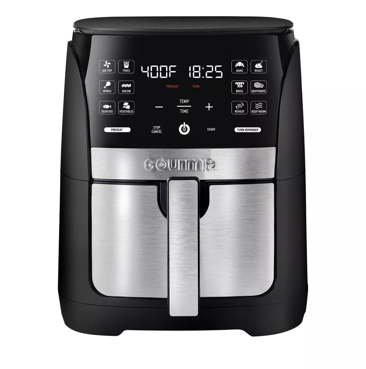 Gourmia 6 Qt Digital Air Fryer with Guided Cooking and 12 One