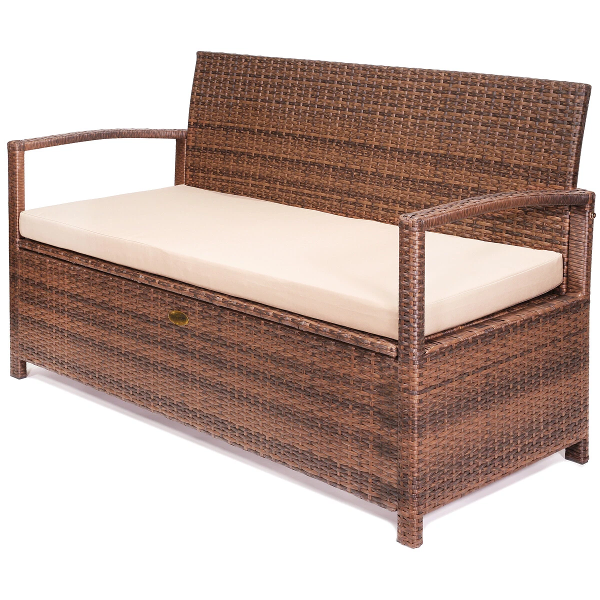 Wicker bench seat sale cushions