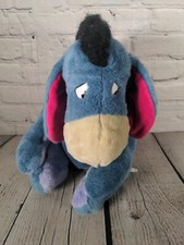 THE WALT DISNEY CO EEYORE PLUSH STUFFED ANIMAL W/ DETACHABLE TAIL SEATED