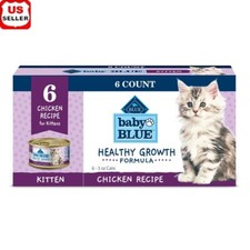 High Protein Kitten Wet Cat Food Chicken Recipe DHA ARA 3oz Can 6 Pack New 10.72 per gallon