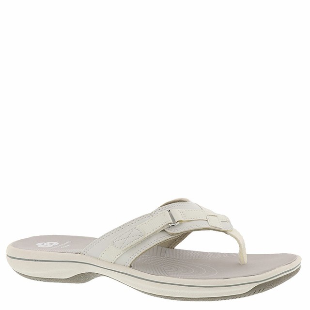 Clarks Breeze Sea Women's White Casual Flip Flop Sandals 25508 6 for sale online | eBay