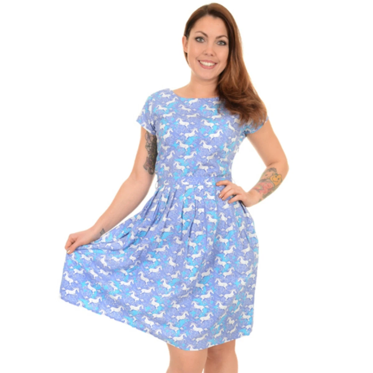RUN AND FLY Unicorn Print Dress 8 10 12 14 16 18 20 Cute/Quirky/Kitsch |  eBay
