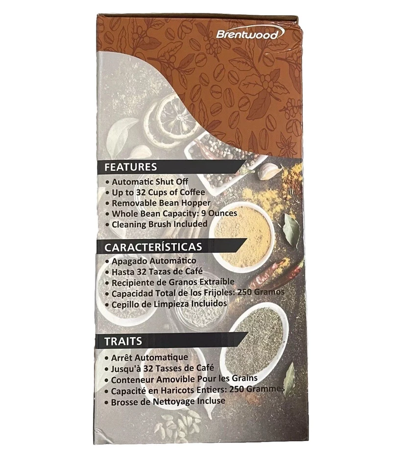 NEW Brentwood Automatic Burr Mill Coffee Grinder (Black) - Image 2 of 4