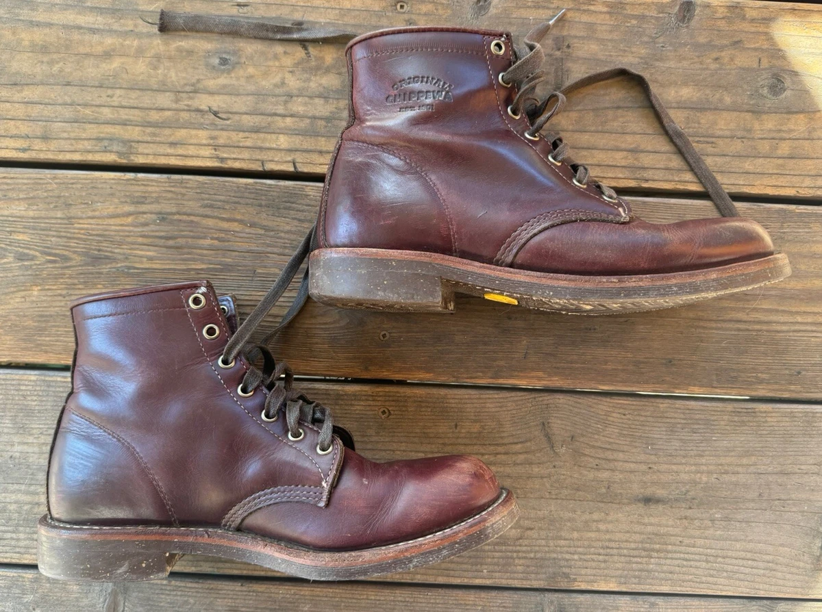 Vintage Chippewa Heritage Leather lower Men\'s Shoes Red 8.5 D Chippewa Western Men main image 3
