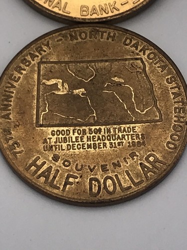 Lote De 4 Fichas De Moneda De Colección Dakota del Norte Diamante Jubileo Grafton Bank - Imagen 2 de 7