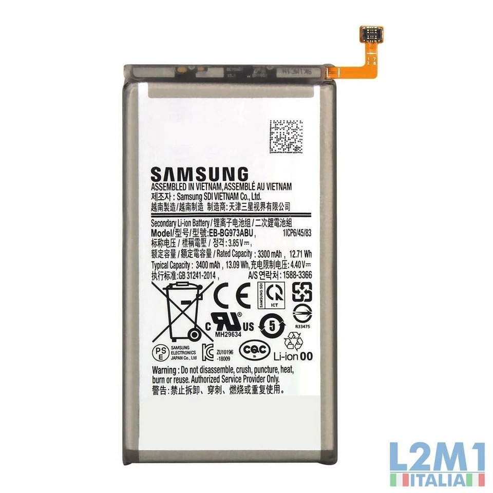 BATTERIA ORIGINALE 3400mAh PER SAMSUNG GALAXY S10 SM-G973F/DS G973F/DS