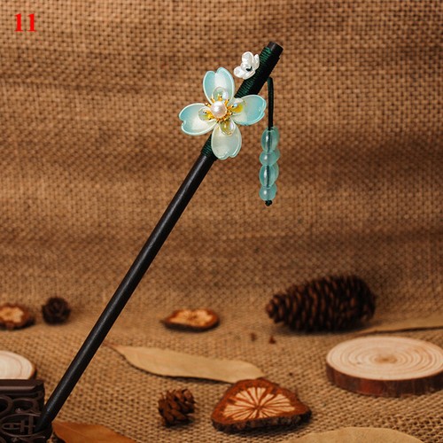 Women Wooden Hairpin Chinese Style Vintage Headwear Chopstick Hair Sticks - Picture 93 of 100