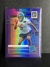 2022 Panini Donruss OPTIC PREVIEW PRIZM PURPLE /50 RC ROOKIE KAYVON THIBODEAUX
