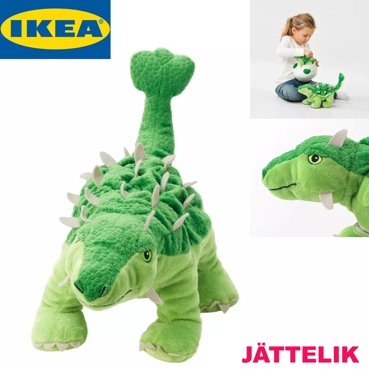 IKEA Soft Soy JATTELIK Dinosaur Stegosaurus 15