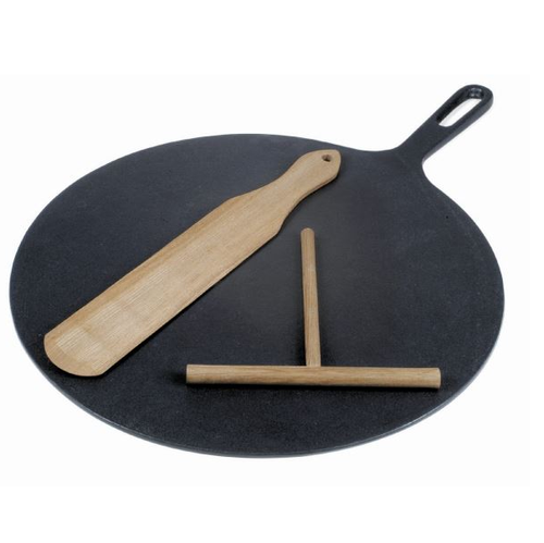 Crepiera Bretone cm 32 Ilsa Ghisa inox Piastra Pizza Crepe Piadina  Bistecchiera | eBay
