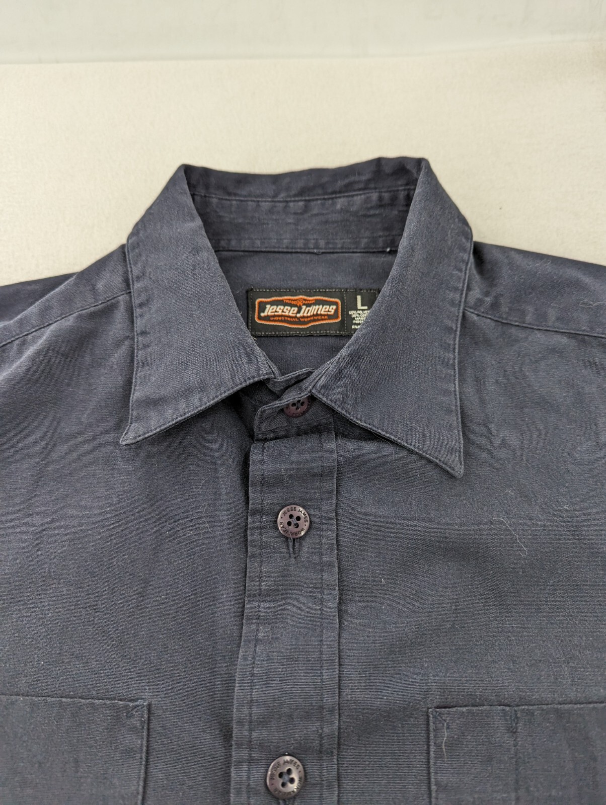 Lot of 2 Jesse James Industrial Workwear Shirts Mens Size L Button Up