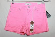Celebrity Pink Girls Neon Pink Mid-Rise Stretch Cuffed Shorts Size 12 NWT
