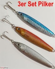 Fladen Norden Pilker Set 100g 200g 300g 3 Stück silber blau orange