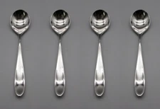 Reed & Barton Stainless  Flatware -HOLLISTON Round Soup Spoons - Set of Four New