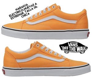 ZAPATILLAS VANS MUJER NARANJA ELECTRICO TALLA 36 NUEVAS A ESTRENAR CHICA  NIÑA | eBay