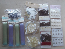 Lot 15 Anna Griffin Scrapbook Embellishments Ribbon Borders Die-Cuts Brads