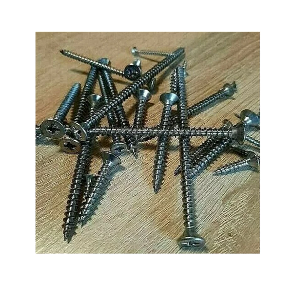 VITI IN ACCIAIO INOX TRUCIOLARI PER LEGNO PLASTICA D. 3 3,5 4 4,5 TESTA SVASATA - Immagine 4 di 4