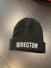 Director Embroidered Black Unisex Beanie