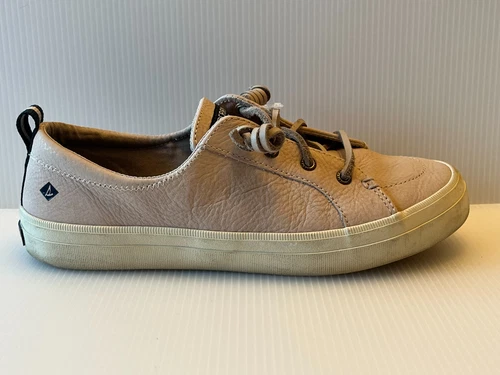 Sperry Top-Sider Pink Leather Lace-Up Sneakers, Size 7.5 (US)