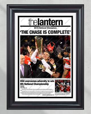 2014 Ohio State Football Champions ''The Chase is Complete'' The Lantern Framed Ne