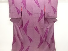 7477204: JAPANESE KIMONO / ANTIQUE KIMONO / SILK / KINSHA / ARROW FEATHERS
