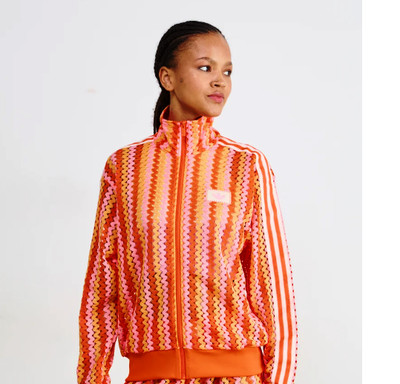 ADIDAS ORIGINALS SUMMER GLOW CROCHET FIREBIRD TRACKTOP ORANGE BNWT    LAST FEW