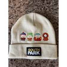 South Park Hat Beanie Logo Embroidered Tan Lightweight Stan Kenny Eric Kyle Soft