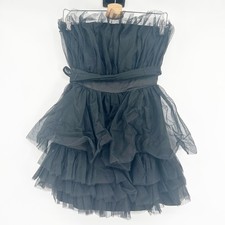 Forever 21 Womens Balletcore Whimsigoth Tulle Ruffle Strapless Mini Dress Size S