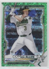 2021 Bowman Chrome Prospects Green Mini-Diamond Refractor 34/99 Nick Allen 00d2